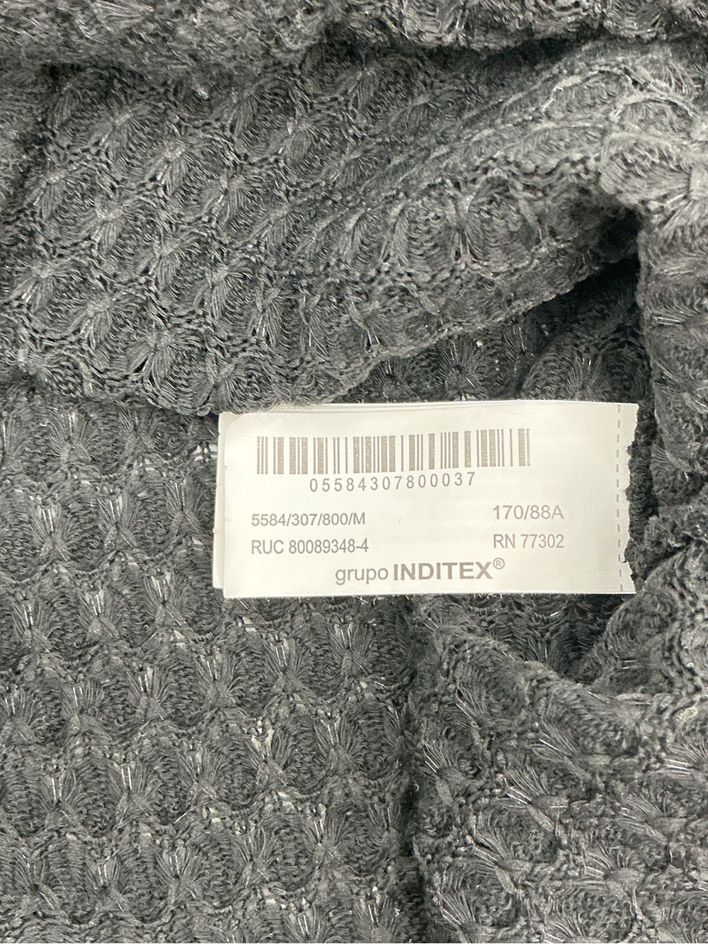 Zara Black Crochet Flutter Sleeve Crop Top - Picture 5 of 8